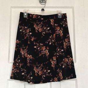 Gilli Black Floral Skirt